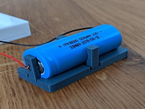 Batteriehalter 18500 flat top diy Akku Batterie-Halter 3d print model - Mito3D