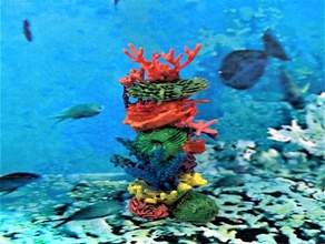 coral tower 28mm paisagem jogos mergulhador dnd do mar 3d print model - Mito3D