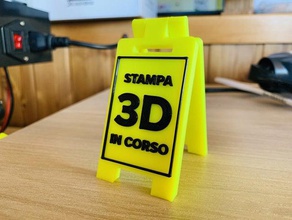 stampa 3d corso - mini floor stand signs & logos printer checchiadesign floorstand printerinuse stampa3d 3d print model - Mito3D