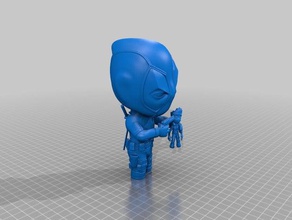 deadpool vs groot pessoas bebê 3d print model - Mito3D