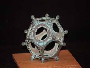 romano dodecaedro art bronzefill colorfabb jublains woodfill 3d print model - Mito3D