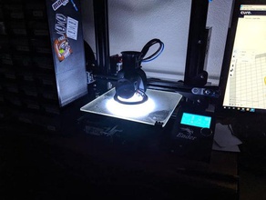 led ring mount 100mm 3d printer accessories cooling duct creality ender 3 fang holder light 3d print model - Mito3D