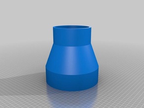 dust collector adapter 5inch od 4inch parts customized 3d print model - Mito3D