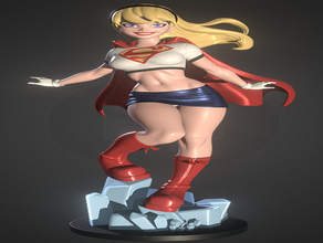 supergirl Kunst 3d print model - Mito3D