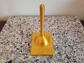 goldene Kolben award Kunst golden trophy 3d print model - Mito3D