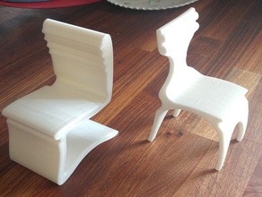 barbie chair - easy print toys & games 3d print model - Mito3D