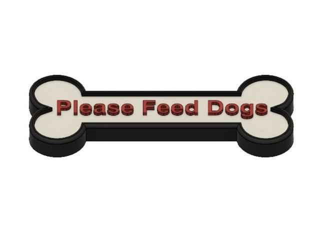 alimentación del perro señal signos y logotipos a los perros la mmu mosaico de paleta palette2 comida las mascotas 3D print model - Mito3D