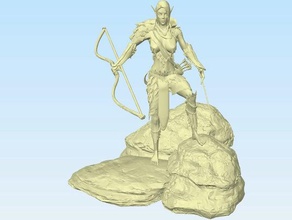 elfa del bosque a arte 3d print model - Mito3D