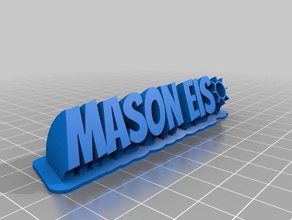 my customized sweeping 2-line name plate mason office 3d print model - Mito3D