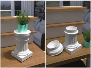 doric pedestal container decor column 3d print model - Mito3D