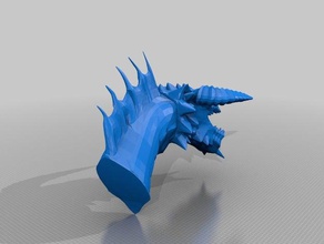 siyah Ejder kafa remix hayvanlar 3d print model - Mito3D