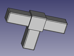 t ângulo do conector de tubo quadrado 10mm x 1mm diy 10x10x1mm 3d print model - Mito3D