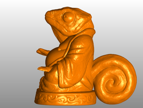 chameleon buddha Tier Sammlung Skulpturen remix statue 3d print model - Mito3D