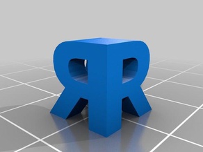 rr two letter sculpture sculptures customized 3d print model - Mito3D