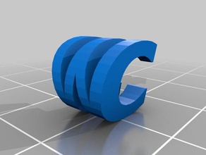 cw two letter sculpture sculptures customized 3d print model - Mito3D