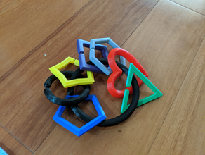 anillo de juguete diferentes formas juegos y juguetes bebé 3d print model - Mito3D