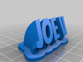 joe office customized 3d print model - Mito3D