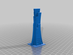 elevado aumento de torção edifícios e estruturas prédio 3d print model - Mito3D