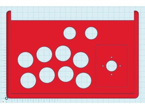 10 pulsante del pannello di controllo mini macchina arcade giocattolo & accessori gioco cabinet joystick retropie caso 3d print model - Mito3D