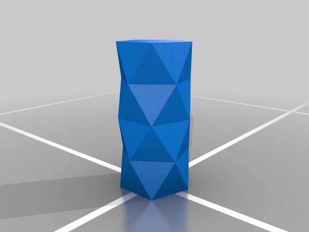 triangular design vase decor pentagon 3D print model - Mito3D