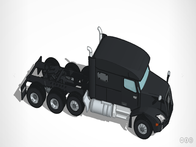 volvo vnx semi camion L'impression 3d voiture rc tinkercad le 3D print model - Mito3D