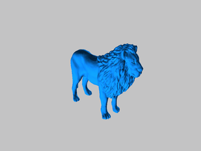 leone maschio animali 3d print model - Mito3D