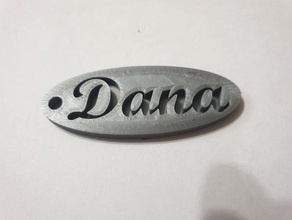 dana llavero llaveros 3d print model - Mito3D