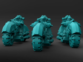 anjos da morte outrider gangue de motoqueiros brinquedos & games 30k moto motociclista horus marinho espaço warhammer 3d print model - Mito3D