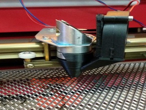 k40 laser air assist radial fan parts no screws 3d print model - Mito3D