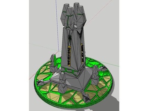 undead obelisk gauss cannon buildings & structures 40k warhammer 3d print model - Mito3D