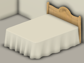 doll house stuff - xl bed model furniture 3d print model - Mito3D
