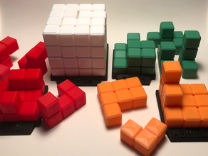 puzzle cubes bases puzzles 3d block building blocks cube base soma 3d print model - Mito3D