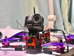 qav250 spor camrea mount hafif ağırlığı sadece 10 gr r c araçlar drone uçan fpv250 gerçek kamera monte edin yüksek Dağı osmo eylem xiaomi yi 3d print model - Mito3D