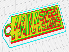 initial d - akina speedstars tag keychains anime initiald keychain 3d print model - Mito3D