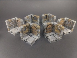 openforge 20 dungeon modulare in pietra angoli giocattolo & accessori di gioco dnd piastrelle miniature openforge2 pathfinder rpg da tavolo terreno piastrella 3d print model - Mito3D