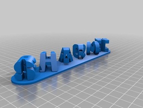 sh fa ra sinais e logotipos personalizado 3d print model - Mito3D