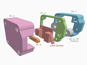 cr-10 x-axis belt straigtener - motor side 3d printer parts 3d print model - Mito3D