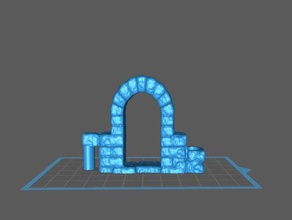 dungeonsticks porta di ciottoli - remix edifici e strutture dnd dungeon tiles 3d print model - Mito3D