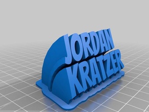 jordan kratzer de la oficina personalizado 3d print model - Mito3D