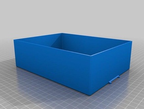 4 section 200x150x60 drawer box containers customized 3d print model - Mito3D
