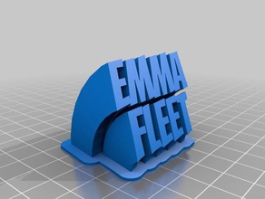 emma Typenschild office kundengebundene 3d print model - Mito3D
