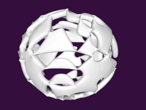 geo easter egg christmas ornament decor geodesic math art 3d print model - Mito3D