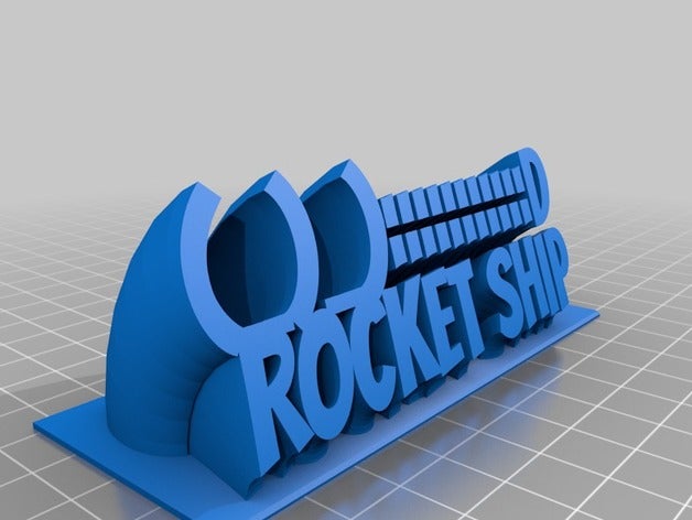 rocket-Schiff office kundengebundene 3D print model - Mito3D