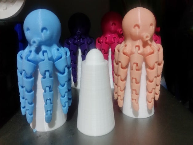 cute mini octopus stand toy & game accessories display 3D print model - Mito3D
