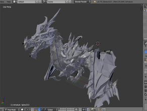 poseable alduin animals dragon model rigged skyrim 3d print model - Mito3D