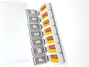 pillbox - pill organizer polish version containers 3d print model - Mito3D