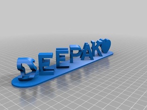deepak sruthee sinais e logotipos personalizado 3d print model - Mito3D