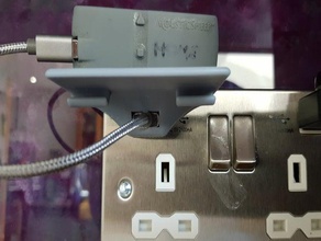 usb power socket mini-shelf household charging mains shelf 3d print model - Mito3D