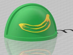 banana knights shoulder pad props 40k pads space marine 3d print model - Mito3D
