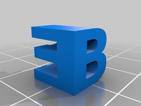 two letter sculpture customized 3d print model - Mito3D
